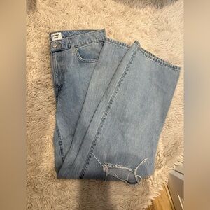 Aritzia- Sunday Best- Wide leg distressed jeans